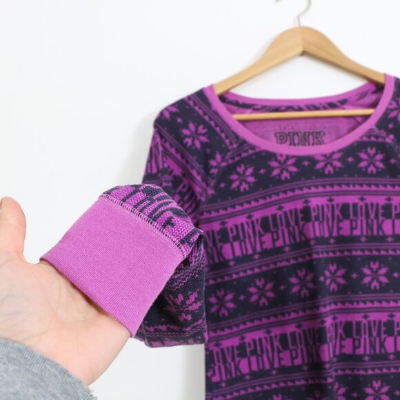 *PINK Purple & Black Long Sleeve Thermal - Picture 6 of 9